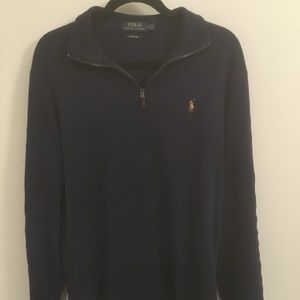 Men’s medium navy blue quarter-zip sweater